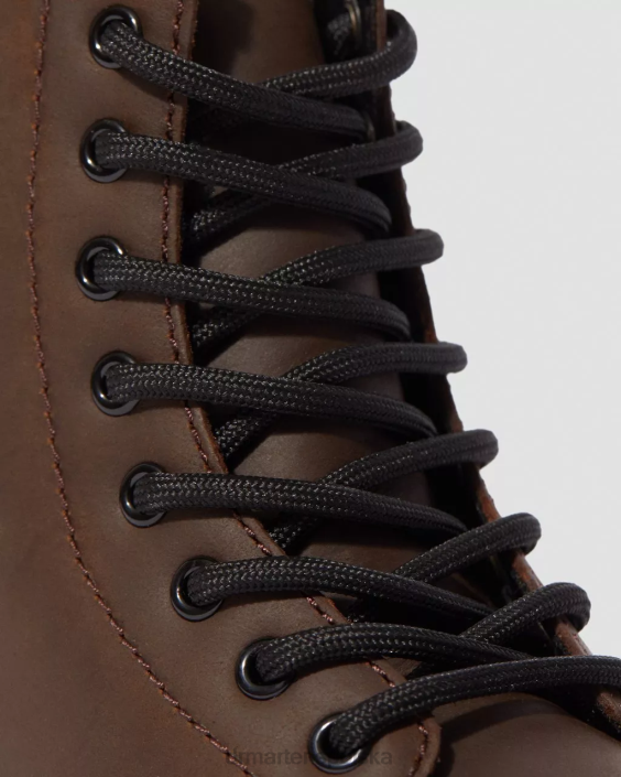 obuwie ciemnobrązowy irokez F28B452 Sznurowane buty junior 1460 z wyściółką ze sztucznego futra Dzieci Dr. Martens