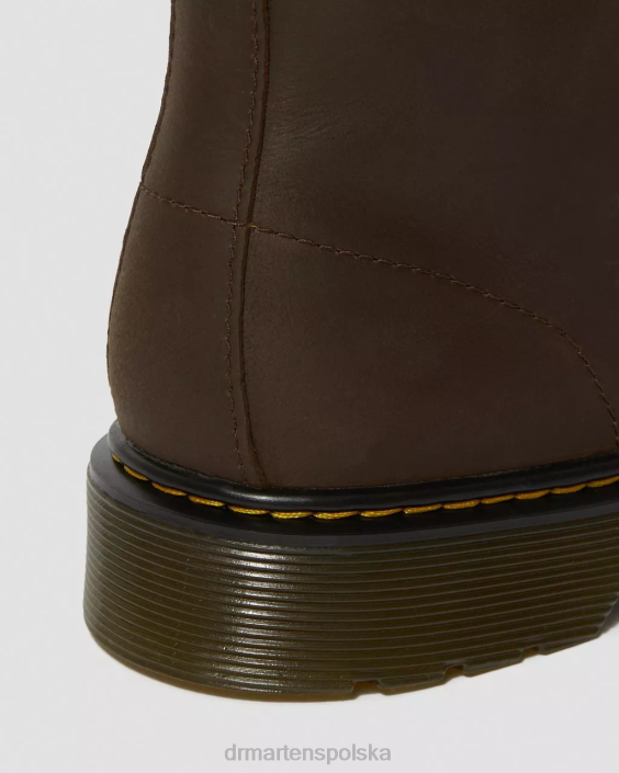 obuwie ciemnobrązowy irokez F28B465 Sznurowane buty młodzieżowe 1460 z wyściółką ze sztucznego futra Dzieci Dr. Martens