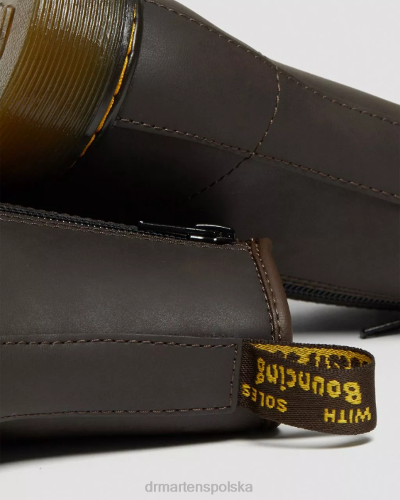 obuwie ciemnobrązowy lamper z dzikiego konia F28B462 Młodzieżowe sznurowane buty 1460 Wildhorse Dzieci Dr. Martens