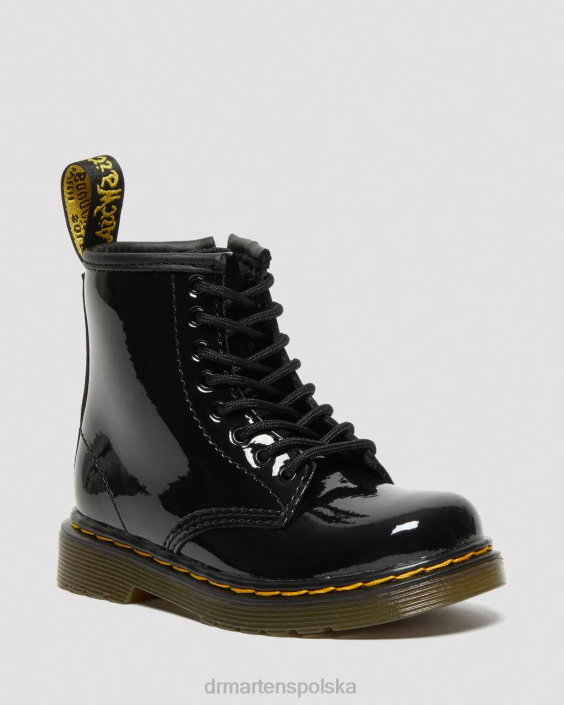 obuwie czarna lampa Lucido i patentowa F28B404 Sznurowane buty dla malucha 1460 ze skóry lakierowanej Dzieci Dr. Martens