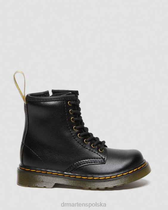 obuwie czarny F28B406 wegańskie sznurowane buty dla malucha 1460 Dzieci Dr. Martens