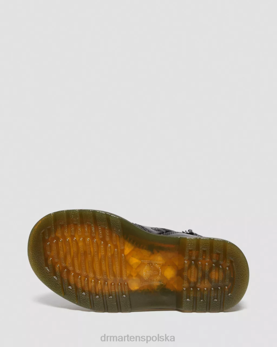 obuwie czarny F28B406 wegańskie sznurowane buty dla malucha 1460 Dzieci Dr. Martens