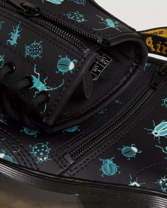 obuwie czarny kwiatowy mash up k hydro F28B421 Junior 1460 świecące w ciemności buty sznurowane Bugs Dzieci Dr. Martens