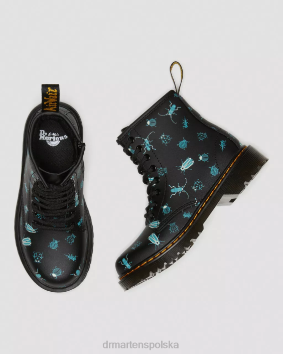 obuwie czarny kwiatowy mash up k hydro F28B421 Junior 1460 świecące w ciemności buty sznurowane Bugs Dzieci Dr. Martens