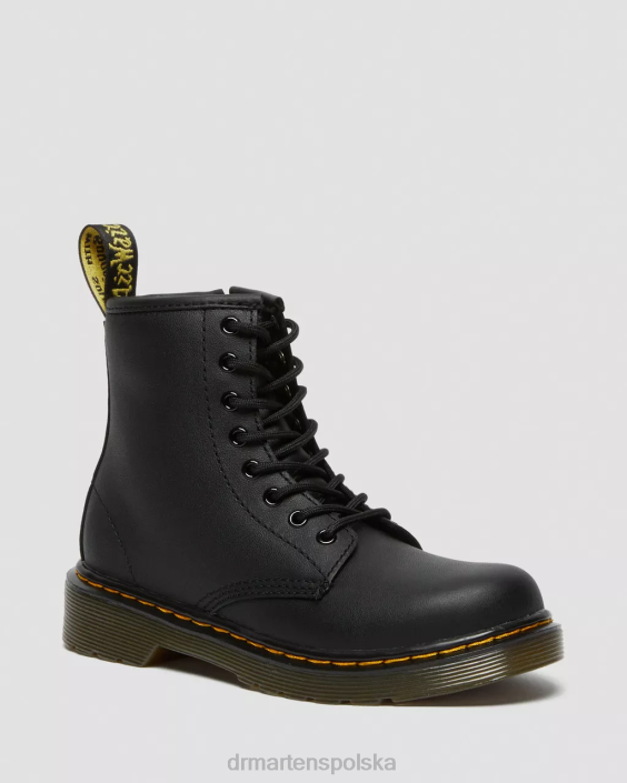 obuwie czarny miękki t F28B424 Junior 1460 miękkie skórzane sznurowane buty Dzieci Dr. Martens