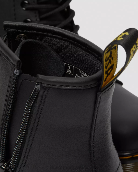 obuwie czarny miękki t F28B424 Junior 1460 miękkie skórzane sznurowane buty Dzieci Dr. Martens