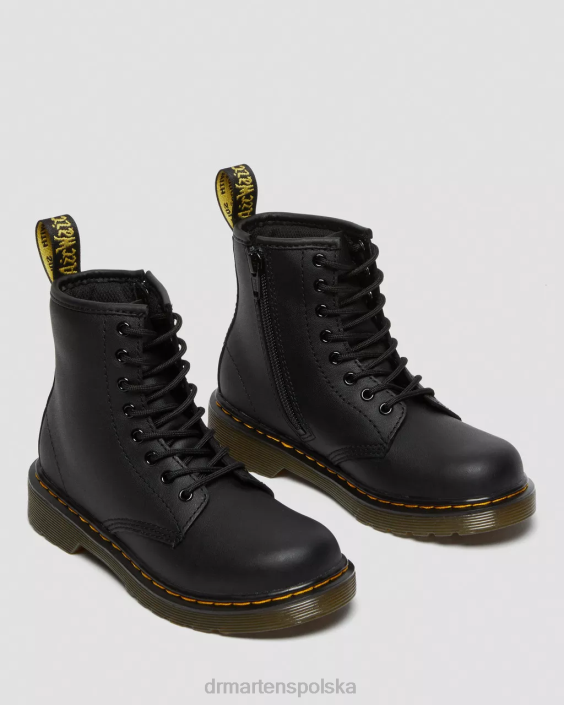 obuwie czarny miękki t F28B424 Junior 1460 miękkie skórzane sznurowane buty Dzieci Dr. Martens