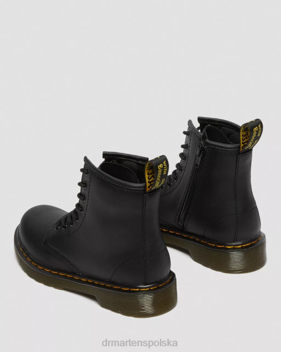 obuwie czarny miękki t F28B424 Junior 1460 miękkie skórzane sznurowane buty Dzieci Dr. Martens