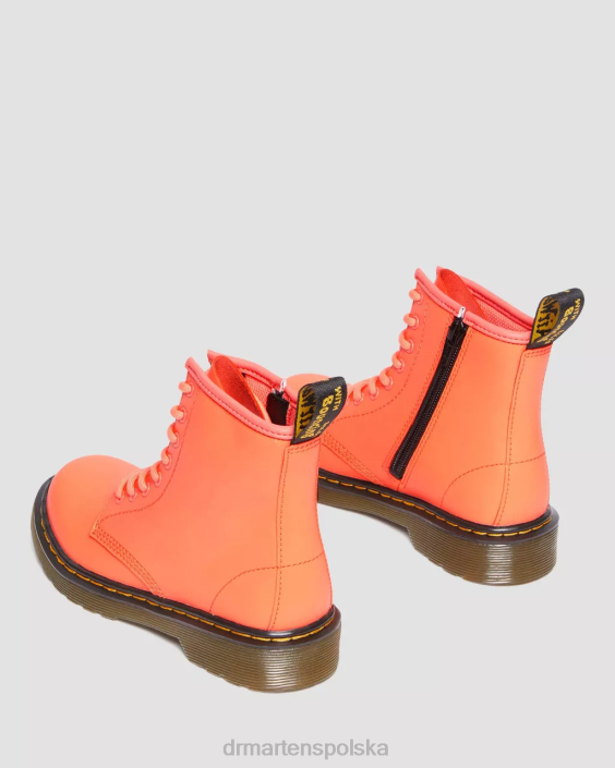obuwie koralowy miękki t F28B445 Junior 1460 miękkie skórzane sznurowane buty Dzieci Dr. Martens