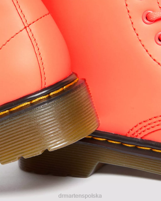 obuwie koralowy miękki t F28B445 Junior 1460 miękkie skórzane sznurowane buty Dzieci Dr. Martens