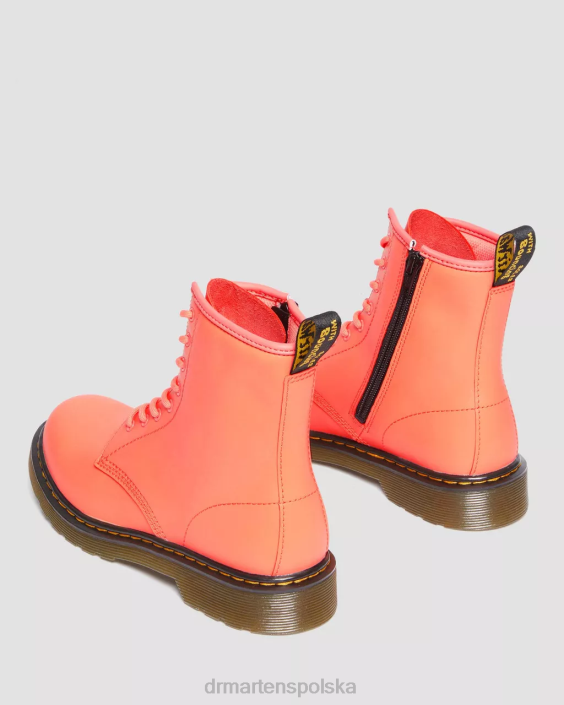 obuwie koralowy romario F28B469 Skórzane sznurowane buty młodzieżowe 1460 Romario Dzieci Dr. Martens