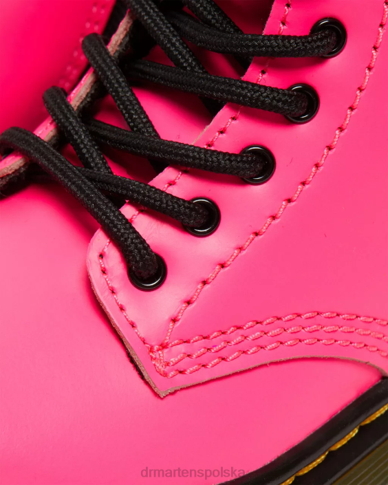 obuwie różowy miękki t F28B423 Skórzane sznurowane buty dla malucha 1460 Softy T Dzieci Dr. Martens