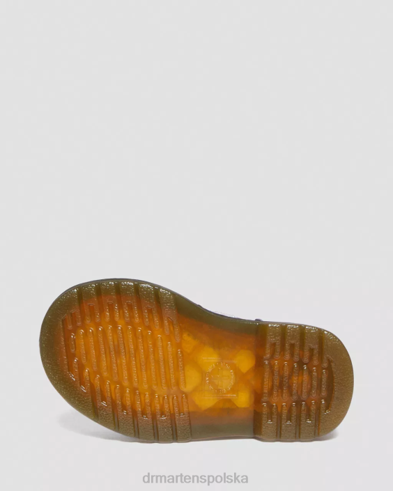 obuwie szara, metaliczna, dyskotekowa marszczenie F28B399 Niemowlęce 1460 marszczone, metaliczne, sznurowane buty Dzieci Dr. Martens