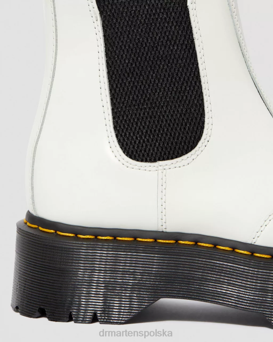 obuwie biały gładki F28B27 Buty Chelsea na platformie z gładkiej skóry 2976 kobiety Dr. Martens