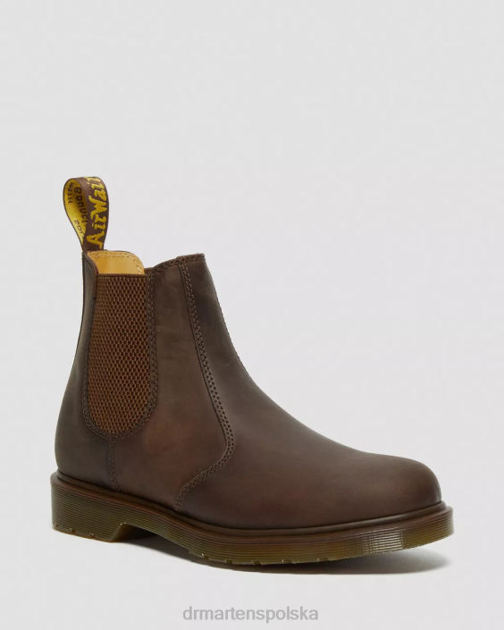 obuwie brązowy szalony koń F28B86 Buty Chelsea ze skóry Crazy Horse 2976 kobiety Dr. Martens