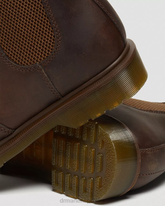 obuwie brązowy szalony koń F28B86 Buty Chelsea ze skóry Crazy Horse 2976 kobiety Dr. Martens