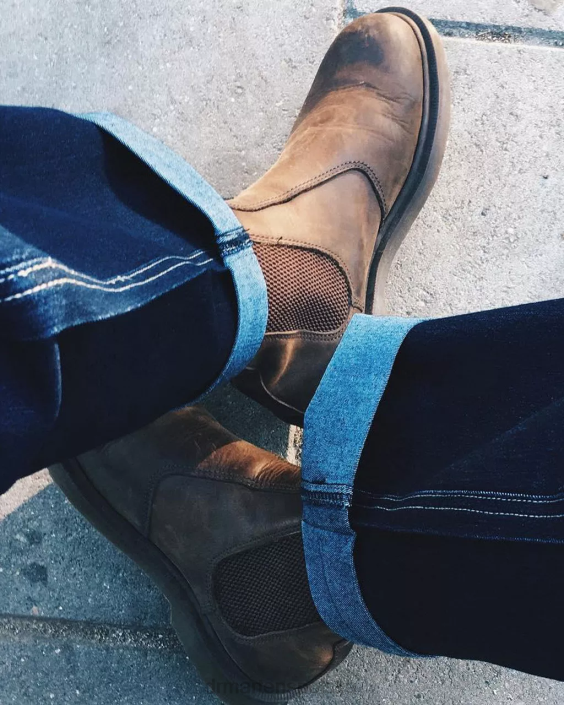 obuwie brązowy szalony koń F28B86 Buty Chelsea ze skóry Crazy Horse 2976 kobiety Dr. Martens