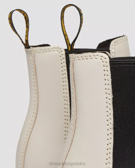 obuwie brukowana szarość nappa lux F28B105 Buty Chelsea na platformie ze skóry nappa Audrick kobiety Dr. Martens