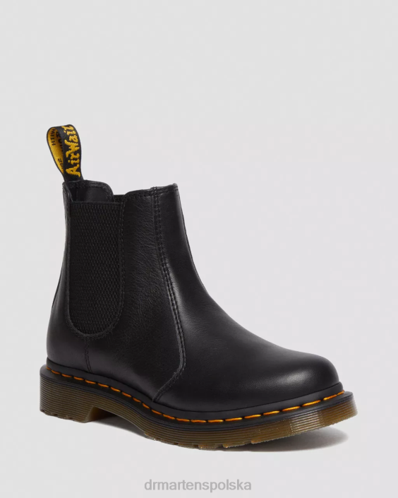 obuwie czarna Wirginia F28B37 Skórzane buty Chelsea 2976 kobiety Dr. Martens