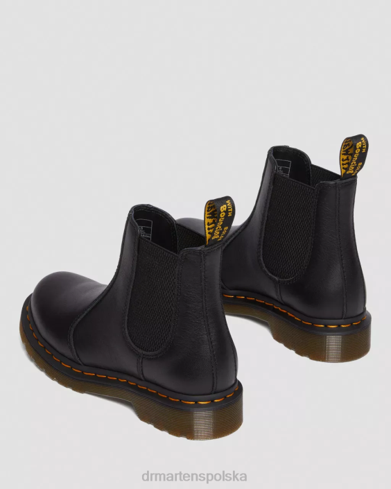 obuwie czarna Wirginia F28B37 Skórzane buty Chelsea 2976 kobiety Dr. Martens