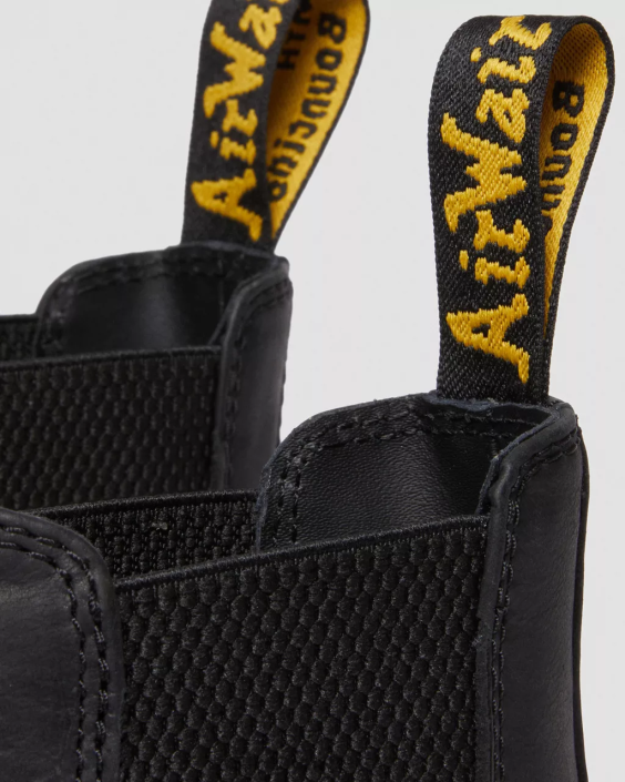 obuwie czarne woskowane pełne ziarno F28B186 2976 buty Chelsea z woskowanej skóry licowej kobiety Dr. Martens