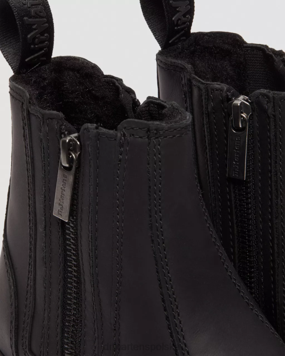 obuwie czarny pług śnieżny F28B164 Buty Chelsea Wintergrip z zamkiem błyskawicznym 2976 dm kobiety Dr. Martens