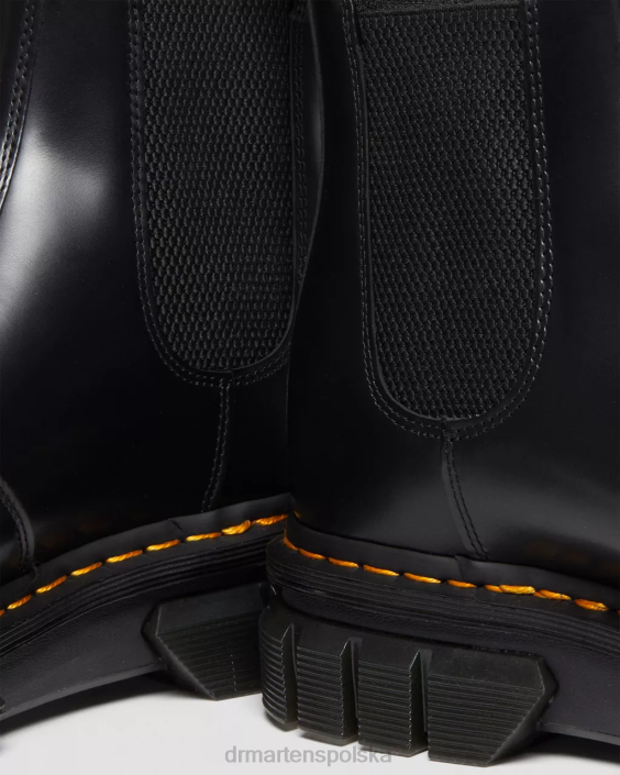 obuwie czarny polerowany gładki F28B175 Rikard buty Chelsea z polerowanej gładkiej skóry kobiety Dr. Martens