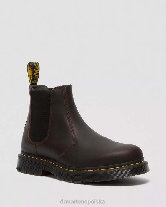obuwie kakaowy pług śnieżny F28B158 Buty Chelsea Wintergrip 2976 dm kobiety Dr. Martens