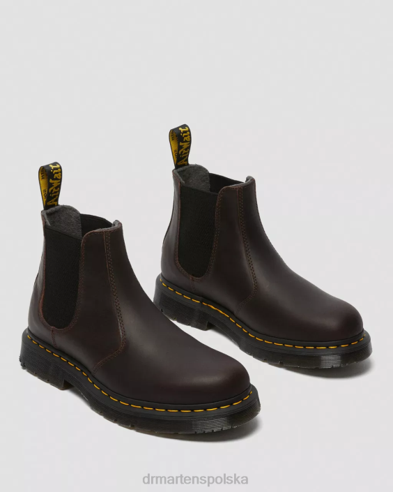 obuwie kakaowy pług śnieżny F28B158 Buty Chelsea Wintergrip 2976 dm kobiety Dr. Martens