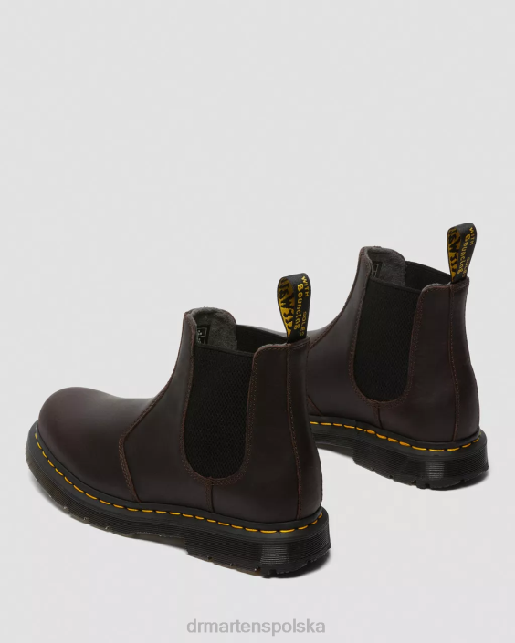 obuwie kakaowy pług śnieżny F28B158 Buty Chelsea Wintergrip 2976 dm kobiety Dr. Martens
