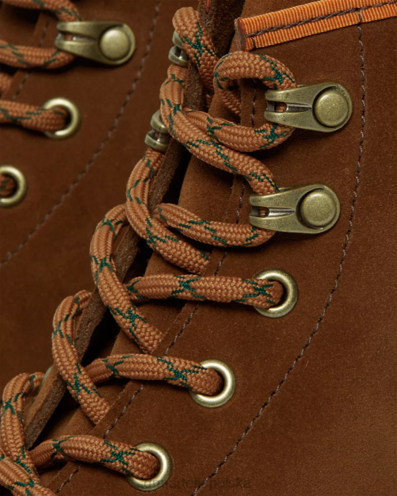 obuwie brązowy zamsz cielęcy repello mb F28B167 Zamszowe botki za kostkę wyprodukowane w Anglii, nr 101 kobiety Dr. Martens