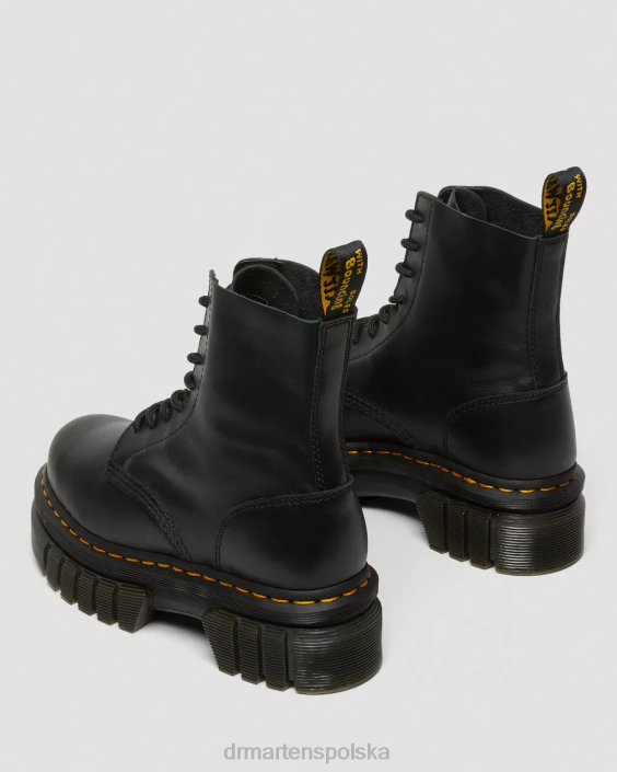 obuwie czarna nappa lux F28B19 Botki na platformie ze skóry nappa Audrick kobiety Dr. Martens