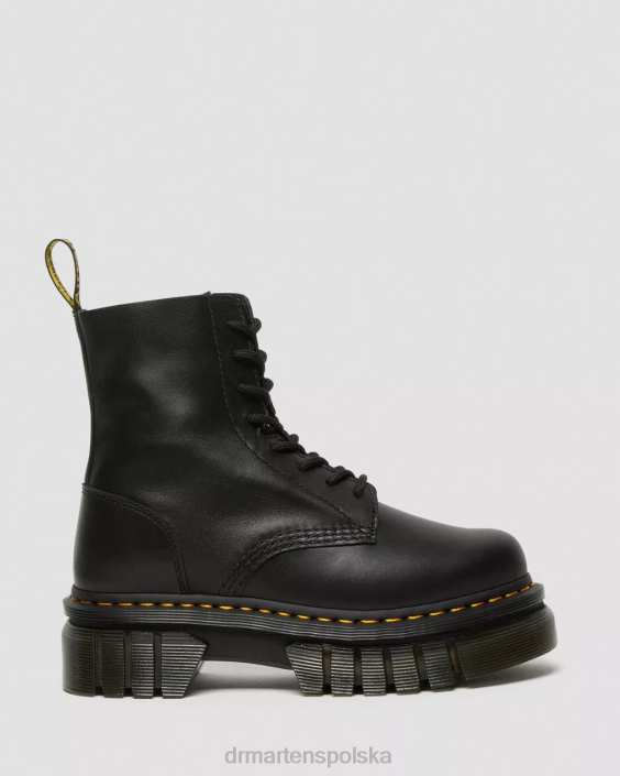 obuwie czarna nappa lux F28B19 Botki na platformie ze skóry nappa Audrick kobiety Dr. Martens