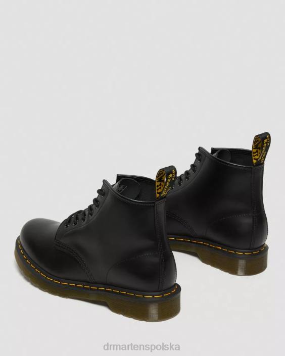 obuwie czarny gładki F28B33 Botki do kostki z gładkiej skóry w kolorze żółtym 101 kobiety Dr. Martens