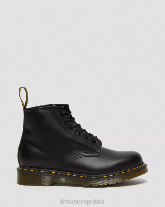 obuwie czarny gładki F28B33 Botki do kostki z gładkiej skóry w kolorze żółtym 101 kobiety Dr. Martens