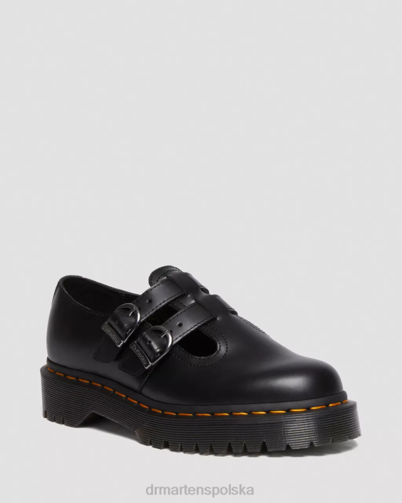 obuwie czarny gładki F28B225 8065 ii Bex Buty Mary Jane na platformie z gładkiej skóry kobiety Dr. Martens