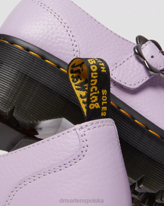 obuwie liliowa mielona nappa F28B241 Skórzane buty na platformie firmy Addina z klamrą w kształcie kwiatka kobiety Dr. Martens
