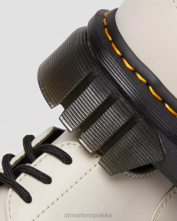 obuwie brukowana szarość nappa lux F28B232 Buty na platformie ze skóry Audrick Nappa kobiety Dr. Martens