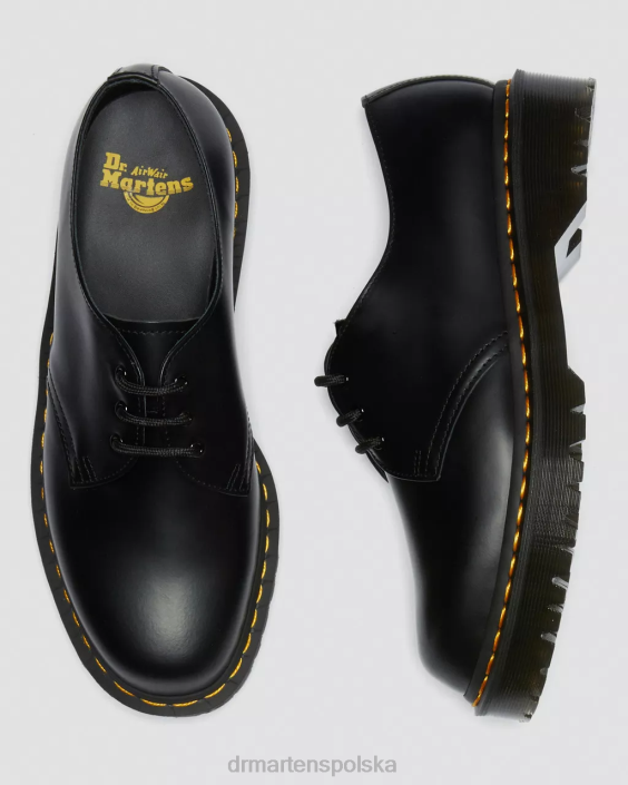 obuwie czarny gładki F28B220 Oksfordy 1461 bex z gładkiej skóry kobiety Dr. Martens