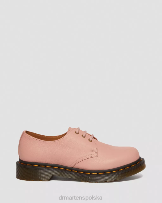 obuwie brzoskwiniowo-beżowa Virginia F28B310 Oksfordy ze skóry Virginia 1461 kobiety Dr. Martens