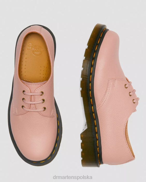obuwie brzoskwiniowo-beżowa Virginia F28B310 Oksfordy ze skóry Virginia 1461 kobiety Dr. Martens