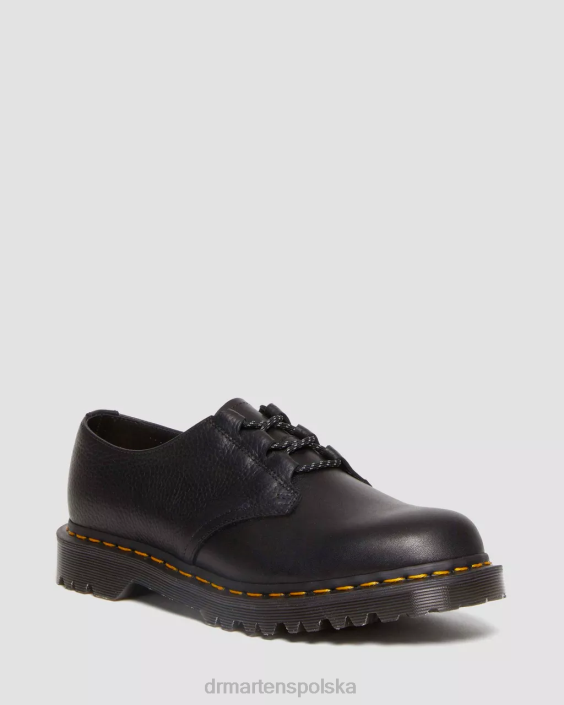 obuwie czarna sechura i atakama F28B316 Oksfordy z 1461 roku, wykonane w Anglii, ze skóry ghillie kobiety Dr. Martens