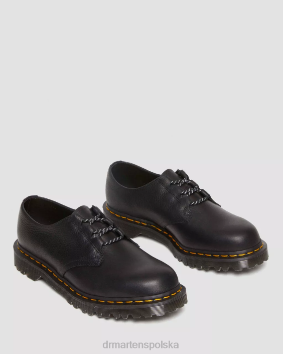 obuwie czarna sechura i atakama F28B316 Oksfordy z 1461 roku, wykonane w Anglii, ze skóry ghillie kobiety Dr. Martens