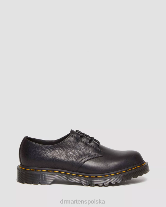 obuwie czarna sechura i atakama F28B316 Oksfordy z 1461 roku, wykonane w Anglii, ze skóry ghillie kobiety Dr. Martens