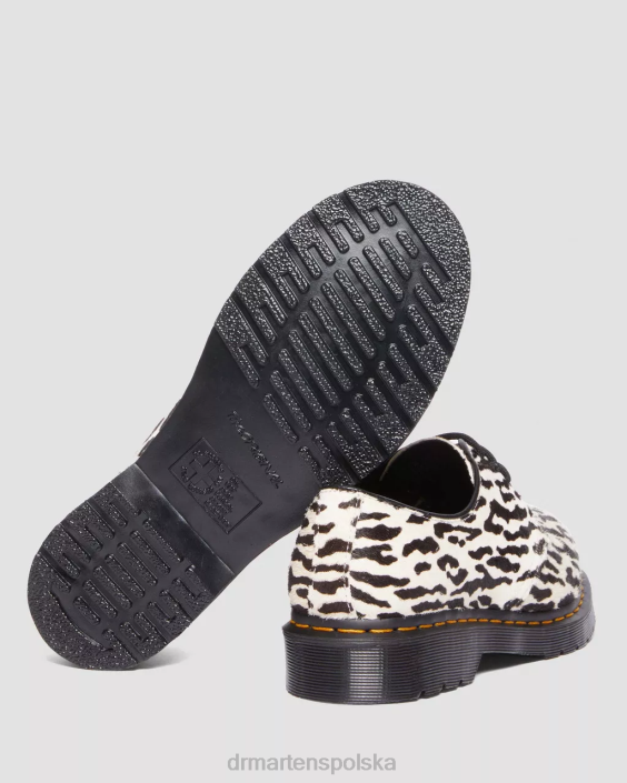 obuwie czarno-białe włosy F28B293 1461 Wacko Maria Oksfordzie z włosiem kobiety Dr. Martens