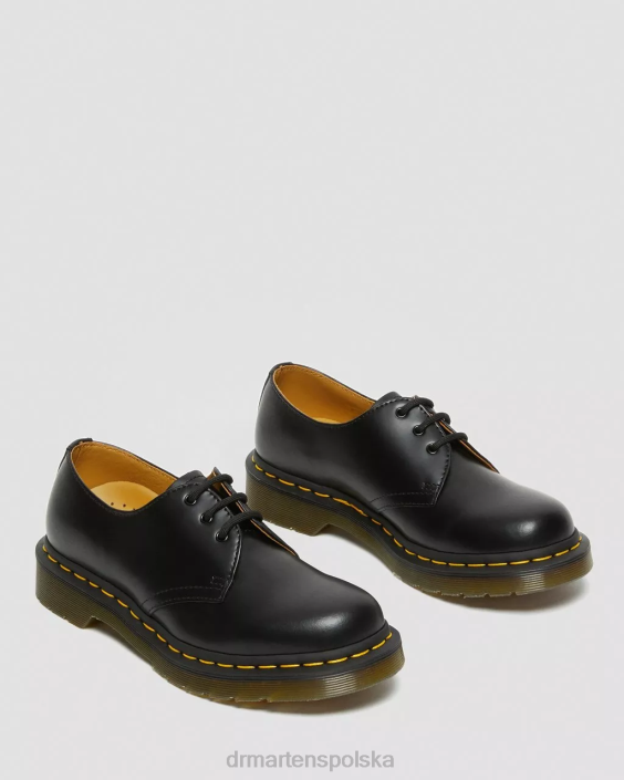 obuwie czarny gładki F28B281 Oksfordy 1461 z gładkiej skóry kobiety Dr. Martens
