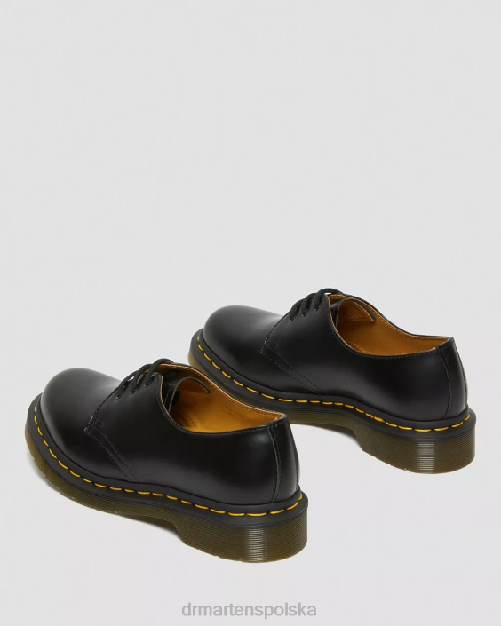 obuwie czarny gładki F28B281 Oksfordy 1461 z gładkiej skóry kobiety Dr. Martens