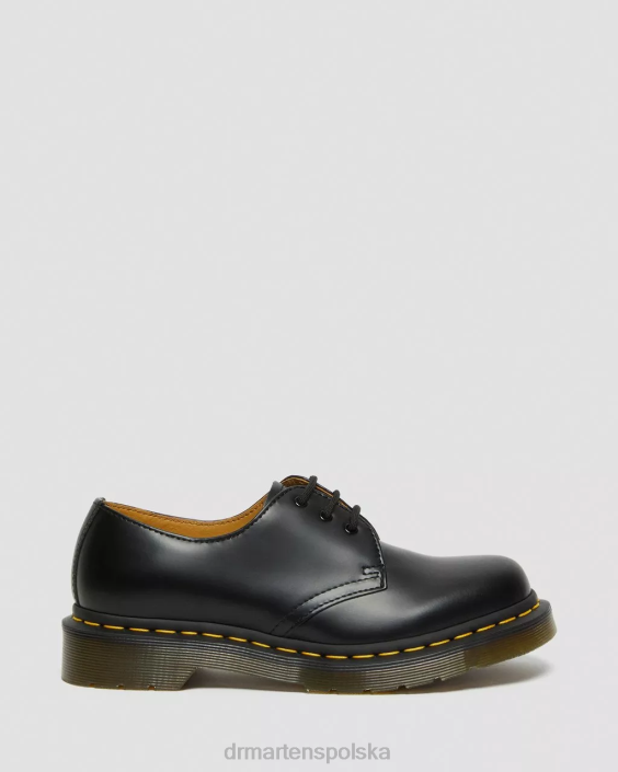obuwie czarny gładki F28B281 Oksfordy 1461 z gładkiej skóry kobiety Dr. Martens