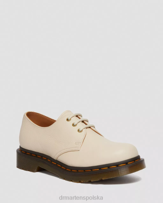 obuwie pergaminowa beżowa Virginia F28B322 Oksfordy ze skóry Virginia 1461 kobiety Dr. Martens