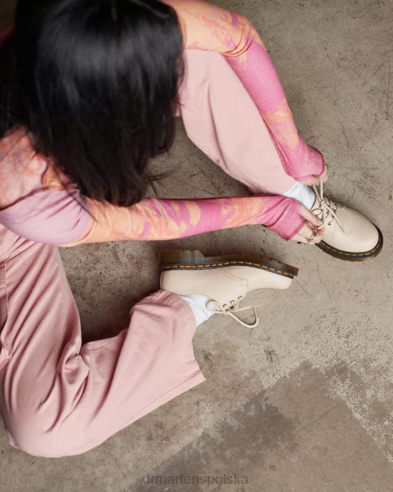 obuwie pergaminowa beżowa Virginia F28B322 Oksfordy ze skóry Virginia 1461 kobiety Dr. Martens